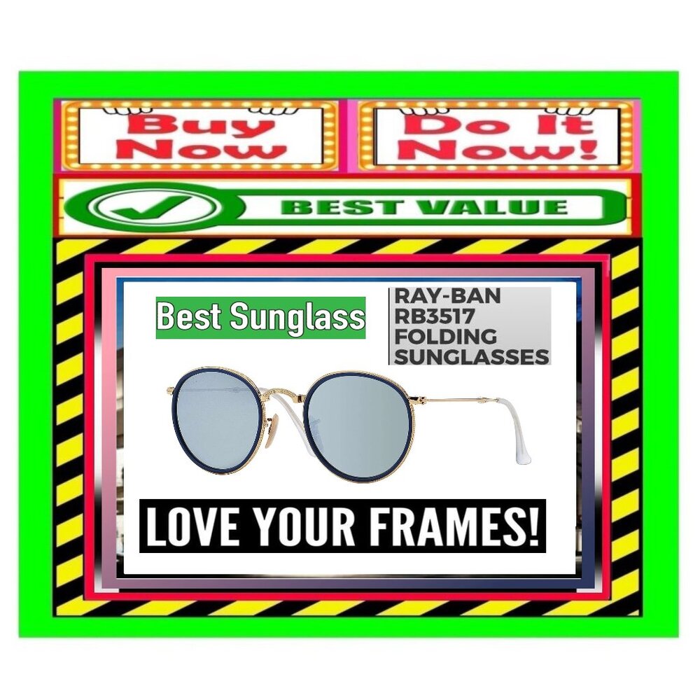 🛑 RAY BAN Folding ➕ SUNGLASSES Unisex 🆒 EYEWEAR Frame Accessories 💸BUY NOW‼️